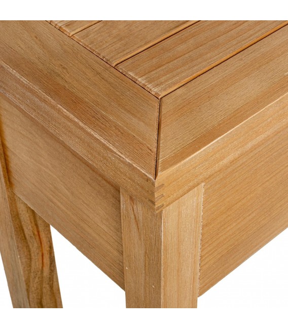 Consola de entrada con dos cajones en madera natural estilo boho 3