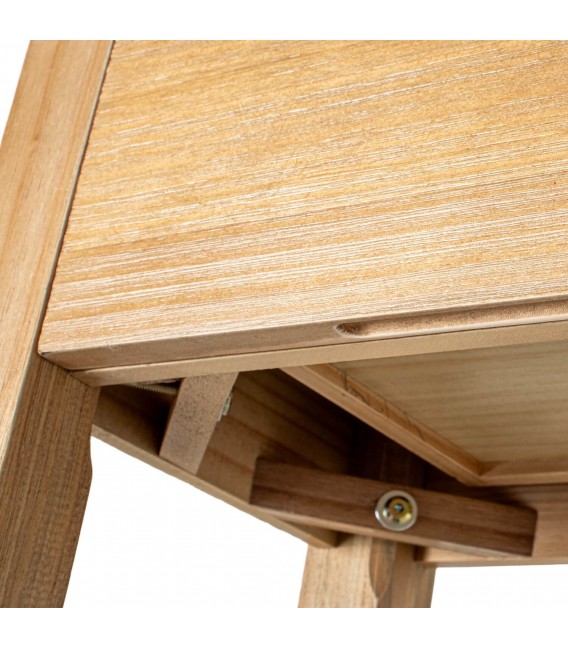 Consola de entrada con dos cajones en madera natural estilo boho 5