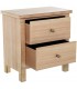 Mesita de noche con dos cajones de madera natural estilo boho 2