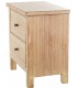 Mesita de noche con dos cajones de madera natural estilo boho 4