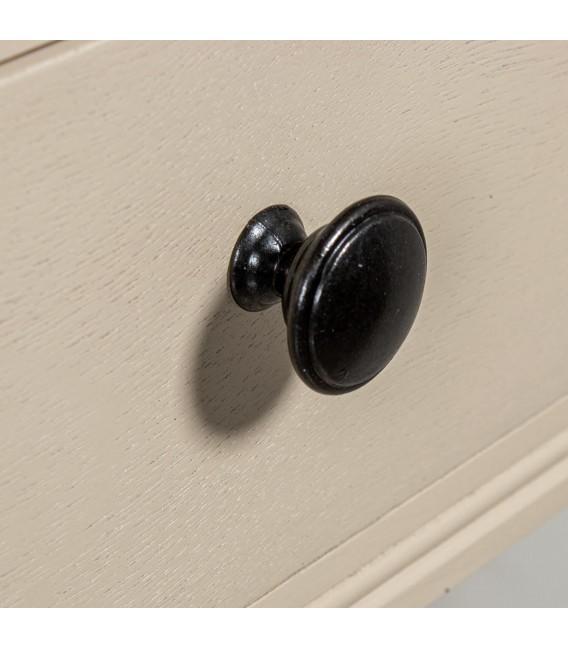 Consola de entrada con dos cajones en madera topo estilo clásico 5