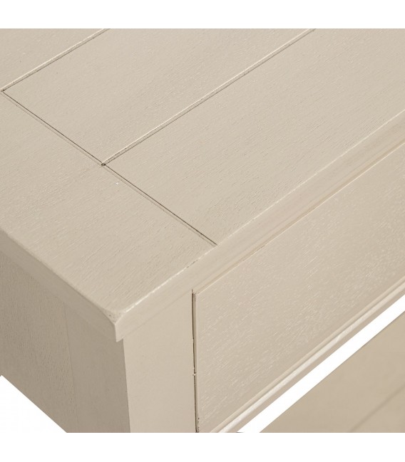 Consola de entrada con dos cajones en madera topo estilo clásico 6