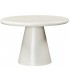 Mesa de comedor redonda de color blanco estilo contemporáneo