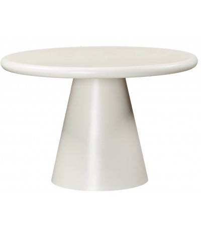 Mesa de comedor redonda de color blanco estilo contemporáneo