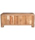 Mueble de TV madera de acacia natural cuatro puertas estilo boho 1