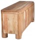 Mueble de TV madera de acacia natural cuatro puertas estilo boho 3