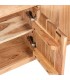 Mueble de TV madera de acacia natural cuatro puertas estilo boho 5