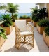 Sillón comedor estilo ibicenco en ratán natural y en aluminio  mdmhogar
