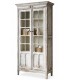 Vitrina estilo clasico vintage blanca con puertas de cristal 1