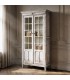Vitrina estilo clasico vintage blanca con puertas de cristal mdmhogar