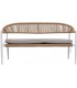 Set de exterior de madera sofá sillones y mesa de estilo ibicenco 1