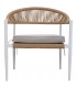 Set de exterior de madera sofá sillones y mesa de estilo ibicenco 3
