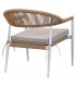 Set de exterior de madera sofá sillones y mesa de estilo ibicenco 4