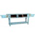 Consola oriental de madera de mango azul envejecido tres cajones 2