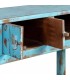 Consola oriental de madera de mango azul envejecido tres cajones 4
