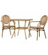 Set mesa y dos sillas de ratán sintético estilo boho exterior 1
