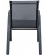 Sillón de comedor aluminio negro textileno estilo industrial 1