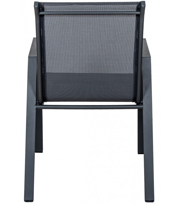 Sillón de comedor aluminio negro textileno estilo industrial 1