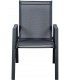 Sillón de comedor aluminio negro textileno estilo industrial 3