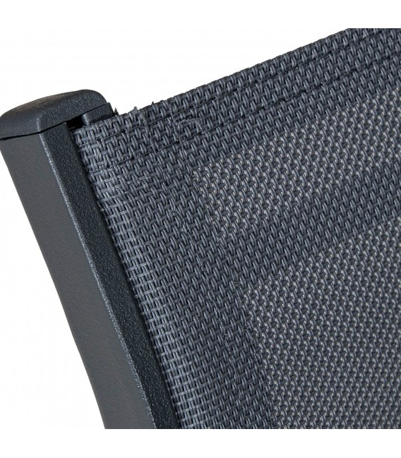 Sillón de comedor aluminio negro textileno estilo industrial 4