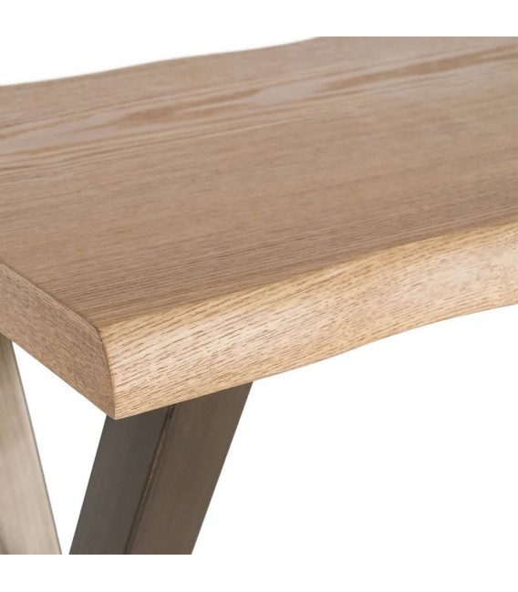 Consola metal oro viejo con tapa roble estilo contemporáneo 1