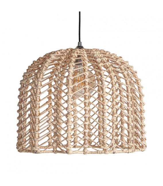 Lámpara de techo de ratán natural trenzado estilo boho1