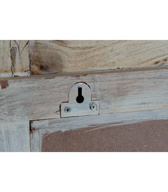 Espejo rectangular grande de madera tallada estilo étnico 3