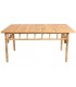 Mesa comedor rectangular de bambú natural estilo étnico