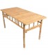 Mesa comedor rectangular de bambú natural estilo étnico 2