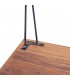 Mesa centro cuadrada madera recuperada decapada multicolor y metal 3