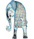 Porta velas XL de metal multicolor con elefante étnico 2