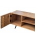 Mueble de televisión de madera maciza de acacia y metal negro 2