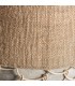 Lámpara XL de cemento gris, ratán y yute natural 1