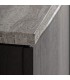 Aparador grande de madera de fresno negro con travertino gris 3