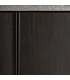 Aparador grande de madera de fresno negro con travertino gris 5