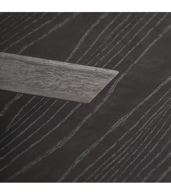 Mesa comedor XXXL de madera de fresno negro y travertino 6