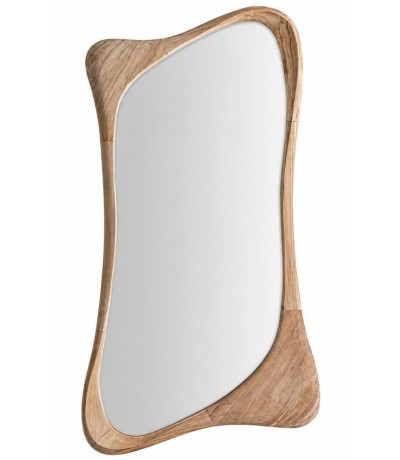 Espejo vestidor pequeño de madera maciza de teca estilo boho