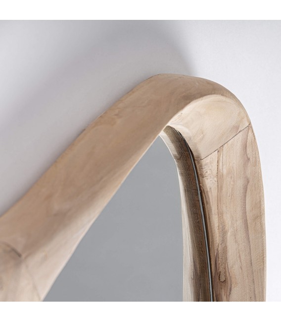 Espejo vestidor pequeño de madera maciza de teca estilo boho 3