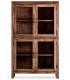 Vitrina boho de madera recuperada y 4 puertas de cristal 1