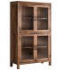 Vitrina boho de madera recuperada y 4 puertas de cristal
