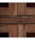 Vitrina boho de madera recuperada y 4 puertas de cristal 3