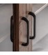 Vitrina boho de madera recuperada y 4 puertas de cristal 5