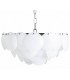 Lámpara techo acero cromado y cristal blanco 5 luces moderna 1