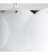 Lámpara techo acero cromado y cristal blanco 5 luces moderna 2