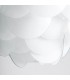 Lámpara techo acero cromado y cristal blanco 5 luces moderna 3