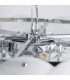 Lámpara techo acero cromado y cristal blanco 5 luces moderna 4