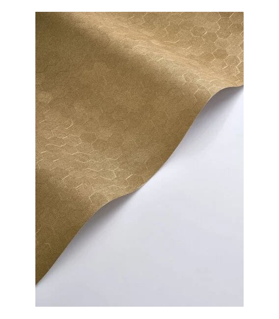 Papel pintado vinilo geométrico ocre contemporáneo metalizado2