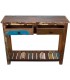 Consola entrada madera maciza decapada multicolor natural vintage 2