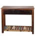 Consola entrada madera maciza decapada multicolor natural vintage 4