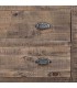 Vitrina de madera maciza de pino con dos puertas y cajones rústica 4